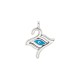 Enameled Zamak Lucky Charm "27" & Evil Eye 17x18mm/2mm Ø2mm
