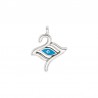 999° Silver Antique Plated/ 5µm/ Azure/ White/ Teal Blue