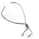 Brass Chain Bracelet with Smart Bead and Hanging Rhinestones
