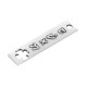 Pendentif Rectangulaire en Zamak τύχη avec Trèfle à Quatre Feuilles 12X45 mm