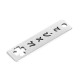Pendentif Rectangulaire en Zamak τύχη avec Trèfle à Quatre Feuilles 12X45 mm