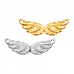 Zamak Pendant Angel Wings 10x30mm/3mm Ø1.5mm
