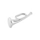 Zamak Pendant Trumpet 13x37mm