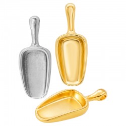 Zamak Pendant Scoop 15x40mm/7mm Ø3.2mm