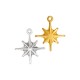 Zamak Pendant North Star 20x23mm/3mm