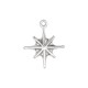 Zamak Pendant North Star 20x23mm/3mm