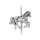 Zamak Connector Horse 33x38mm/8mm