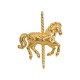 Zamak Pendant Horse 33x38mm/8mm