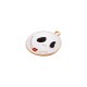 Enameled Zamak Pendant Round Skull 20x22.4mm