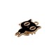 Enameled Zamak Charm Cat 14.5x19mm