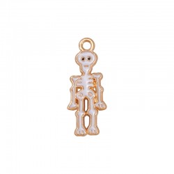 Enameled Zamak Pendant Skeleton10.4x26mm
