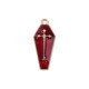 Enameled Zamak Pendant Coffin 11.3x26.3mm