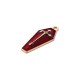 Enameled Zamak Pendant Coffin 11.3x26.3mm