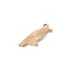 Enameled Zamak Pendant Crow 12.3x24.3mm