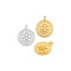 Zamak Pendant Round Snowflake 12mm/3mm Ø1.5mm