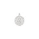 Zamak Pendant Round Snowflake 12mm/3mm Ø1.5mm