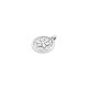 Zamak Pendant Round Snowflake 12mm/3mm Ø1.5mm