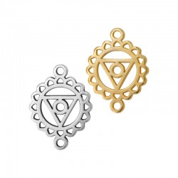 Zamak Connector The Throat Chakra 15x20mm/1.3mm Ø1.5mm