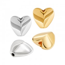 Zamak Bead Heart 10mm/6mm