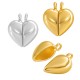 Zamak Charm Heart  9x16mm/10mm Ø2.3mm (2pcs/Set)