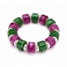 Fuchsia/ Green/ White