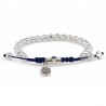 999° Silver Antique Plated/ 5µm/ Blue