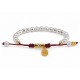 Bracelet with Gold Byzantine Cross Charm on Bordeaux Cord