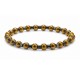 Stretch Bracelet with Gold & Black Hematite Beads