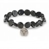 999° Silver Antique Plated/ 5µm/ Black