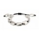 Bracelet with Irregular Silver Pebble Beads & Black Spacers