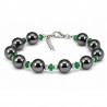 999° Silver Antique Plated/ 5µm/ Black/ Green