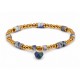 Bracelet with Blue Sodalite Spacers & Gold Hematite Beads
