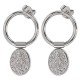 Silver Earrings with Miraculous Medal of the Virgin Mary