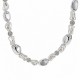 Silver Statement Necklace with Pearls & Organic Elements