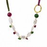 Green/ Fuchsia/ White/ 24K Gold Plated/ 0.12µm