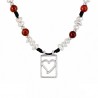 999° Silver Antique Plated/ 5µm/ White/ Red
