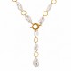 Necklace with Baroque Pearls, Gold Rings & Toggle Clasp