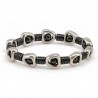 999° Silver Antique Plated/ 5µm/ Black
