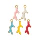 Colgante de Acero Inoxidable 304 Coral con Esmalte 5x14mm/1.9mm