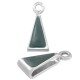 Enameled Zamak Bail Slider Triangle 7x12mm Ø10.2x2.2mm