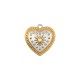 Stainless Steel 304 Charm Heart with Sun 19mm