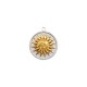 Stainless Steel 304 Charm Round with Sun 16mm