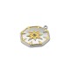 Stainless Steel 304 Charm Octagon with Star 17x20mm