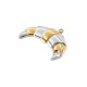 Enameled Stainless Steel 304 Pendant Croissant 28x16mm