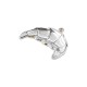 Enameled Stainless Steel 304 Pendant Croissant 28x16mm