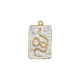 Enameled Stainless Steel 304 Pendant Tag with Snake 15x25mm