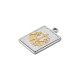 Stainless Steel 304 Pendant Rectangular 15x23mm/3mm
