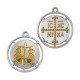 Stainless Steel 304 Pendant Coin "ICXC NIKA"  26x30mm/3mm