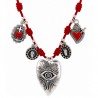 999° Silver Antique Plated/ 5µm/ Red