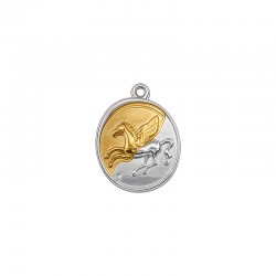 Stainless Steel 304 Pendant Coin with Pegasus 18x23mm/3mm